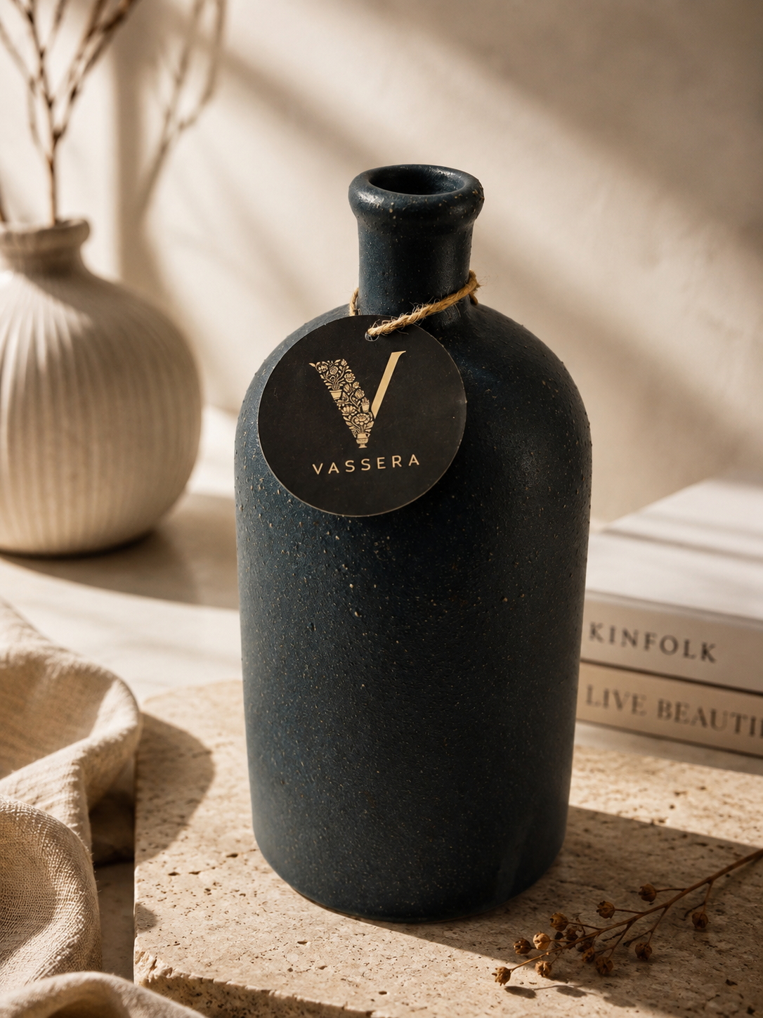 Noir Terra Bottle Vase