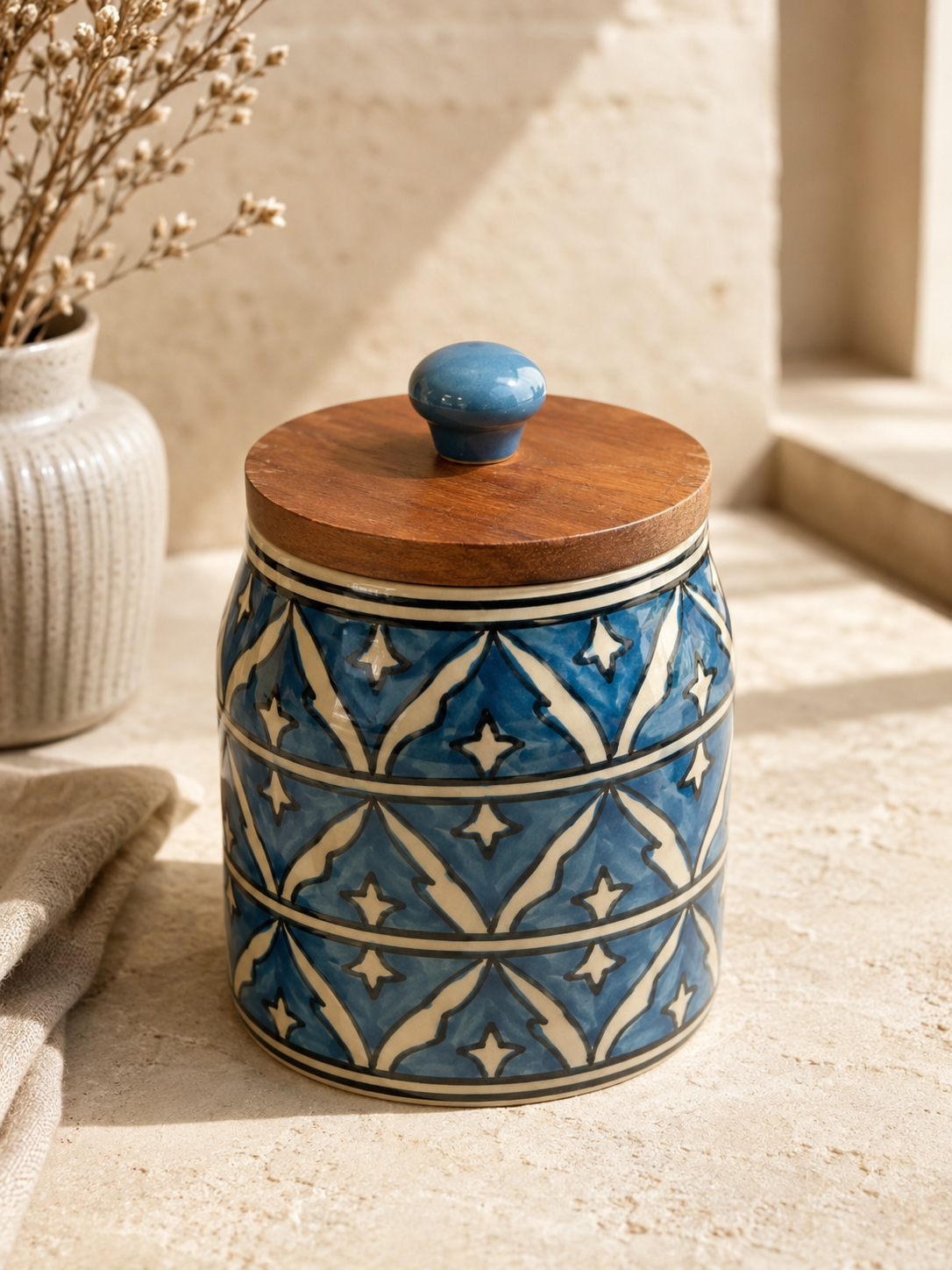 Azure Mehrab Ceramic Jar