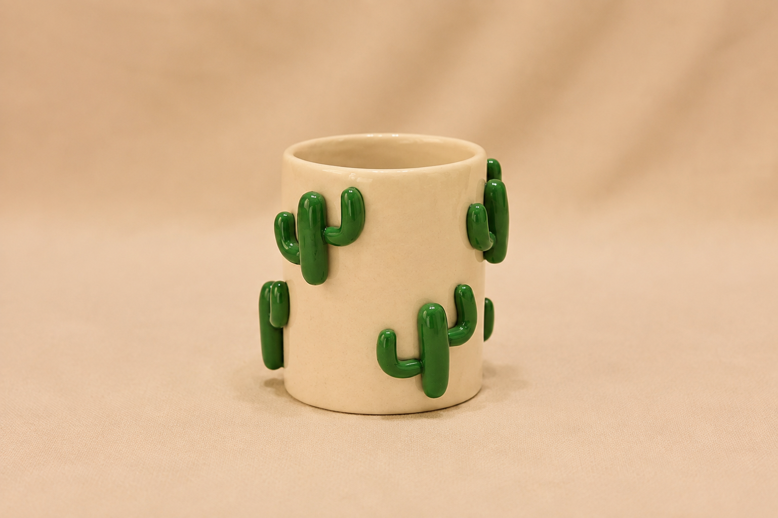 Cactus Charm Ceramic Cup