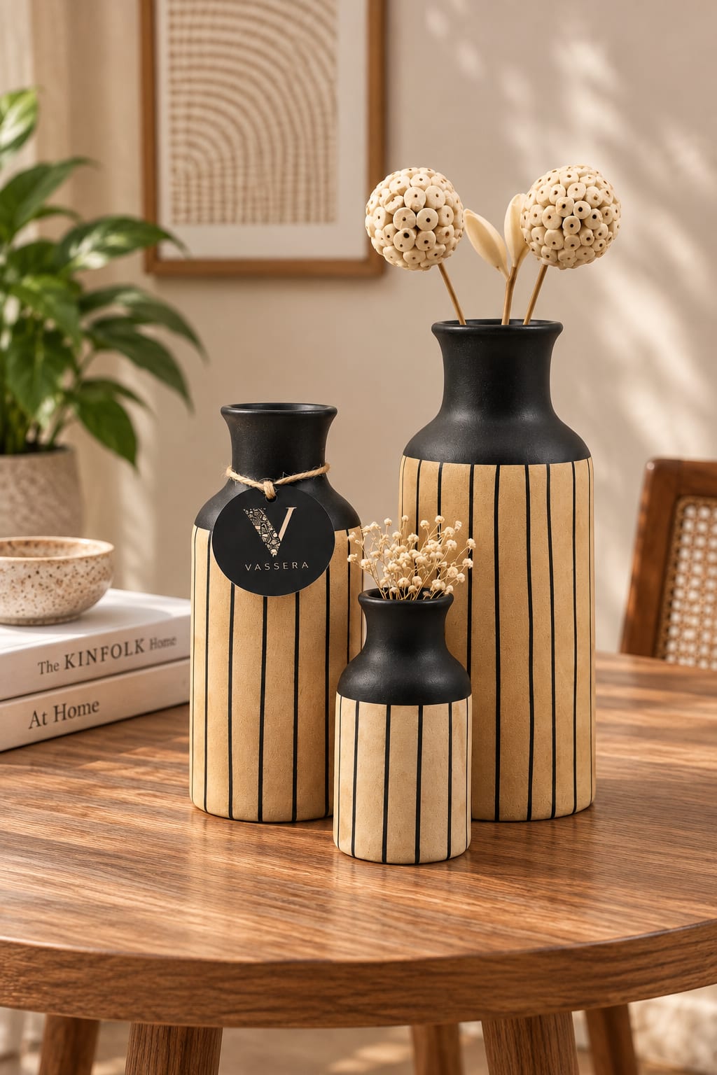 Sahara Line Trio Ceramic Vase Set