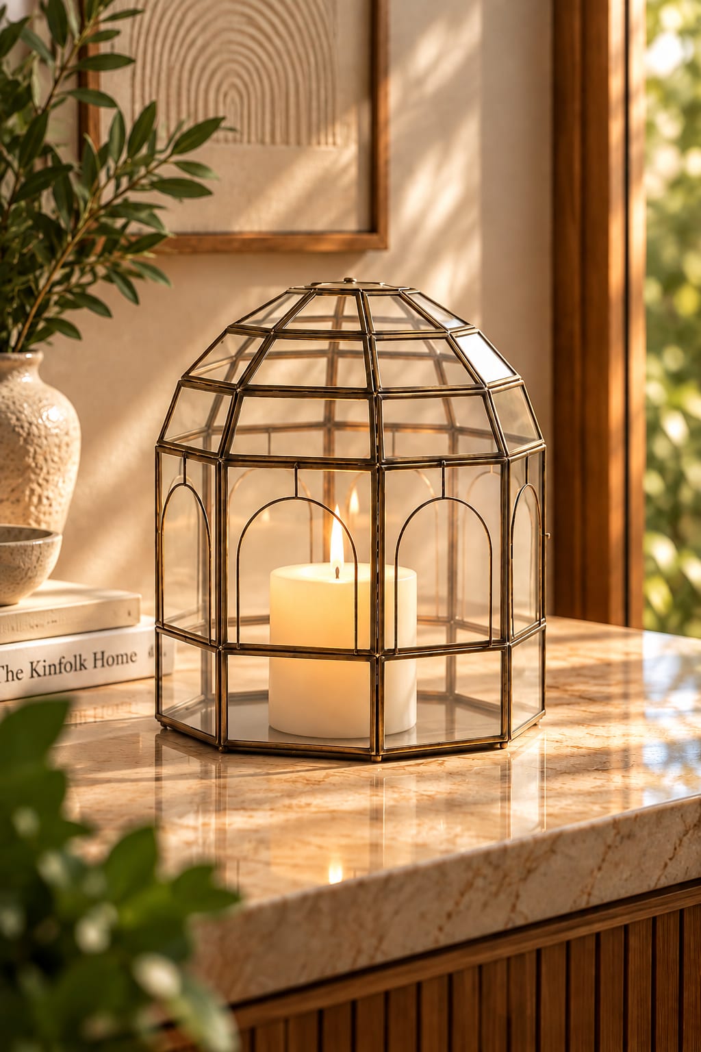 Aurelia Heritage Glass Lantern