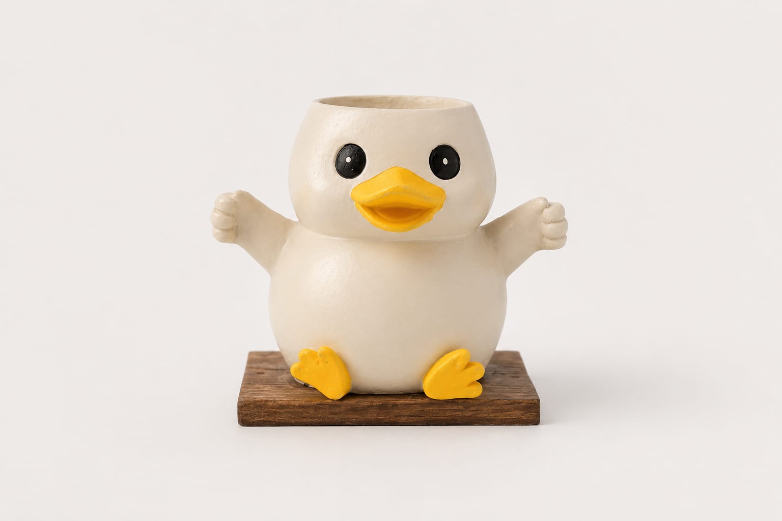 Cheerful Duck Hug Planter