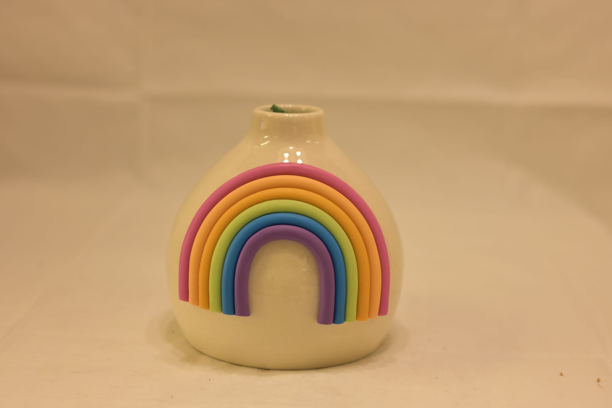 Happy Rainbow Ceramic Vase