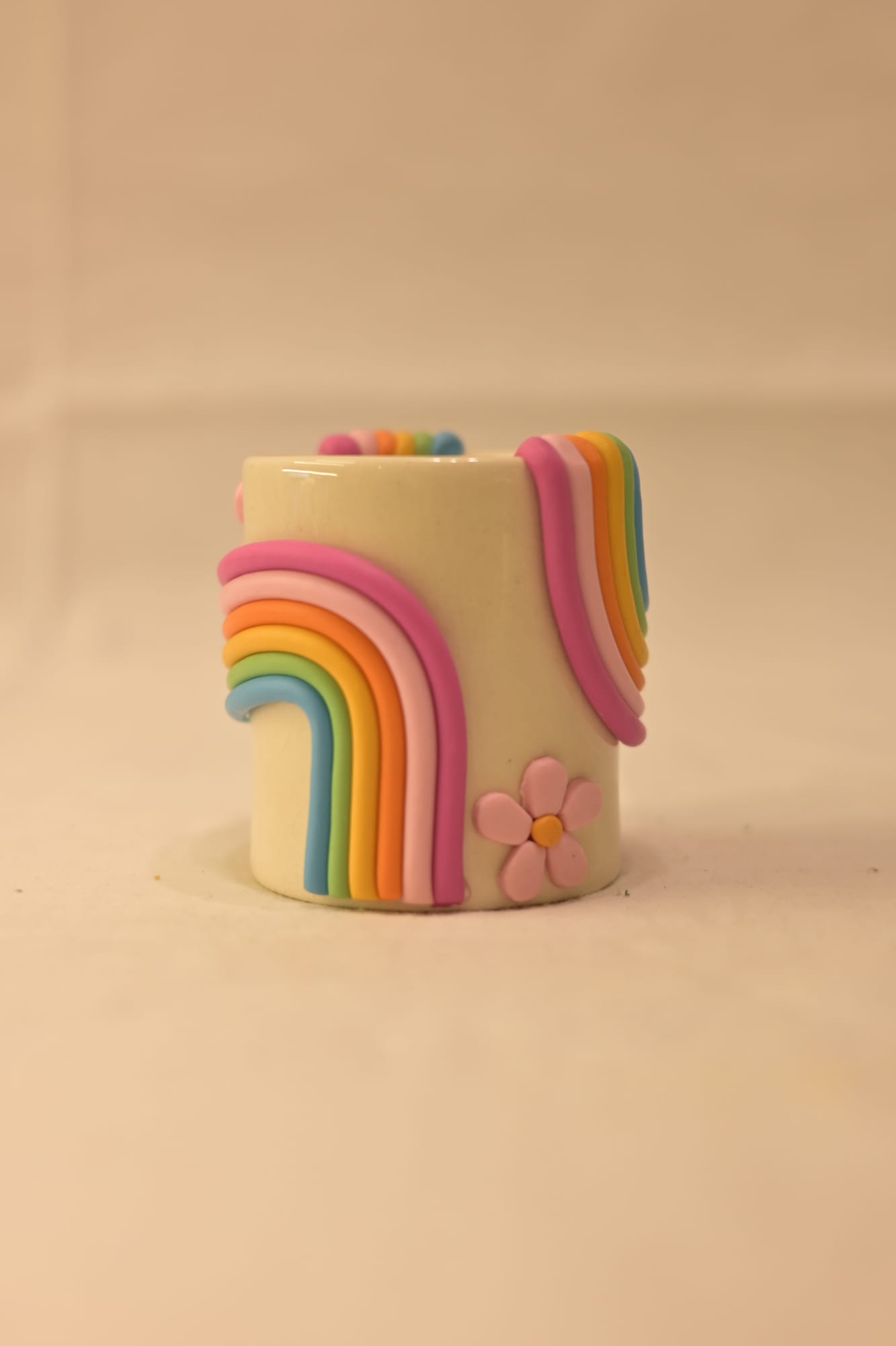 Rainbow Ribbon Ceramic Cup