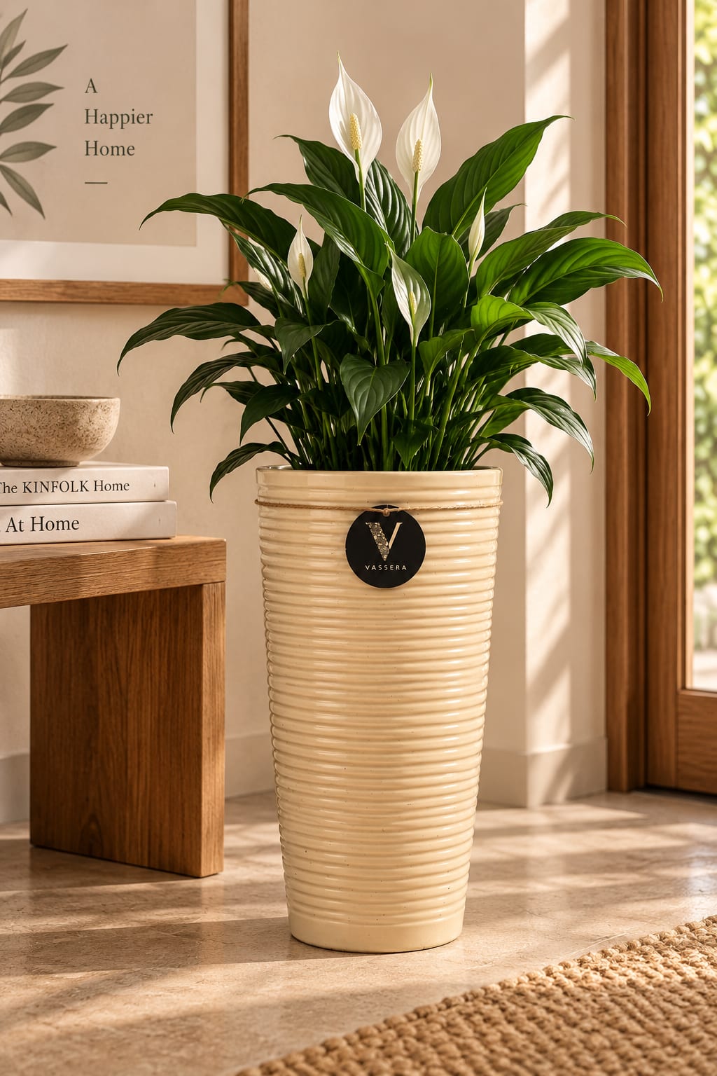 Bronze Ember Fluted Ceramic Planter