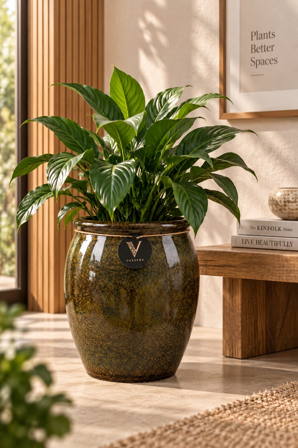 Moss Ember Reactive Glaze Ceramic Planter