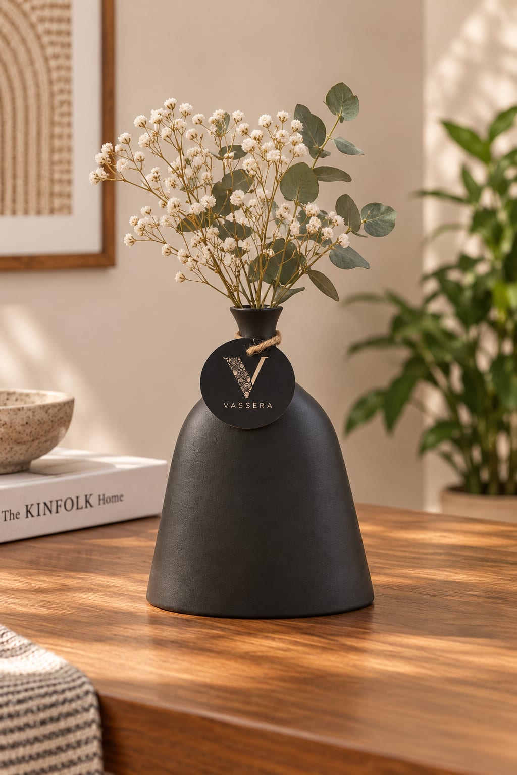 Charcoal Bell Sculptural Ceramic Vase
