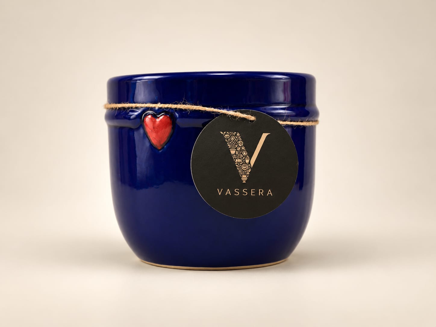 Midnight Heart Ceramic Planter