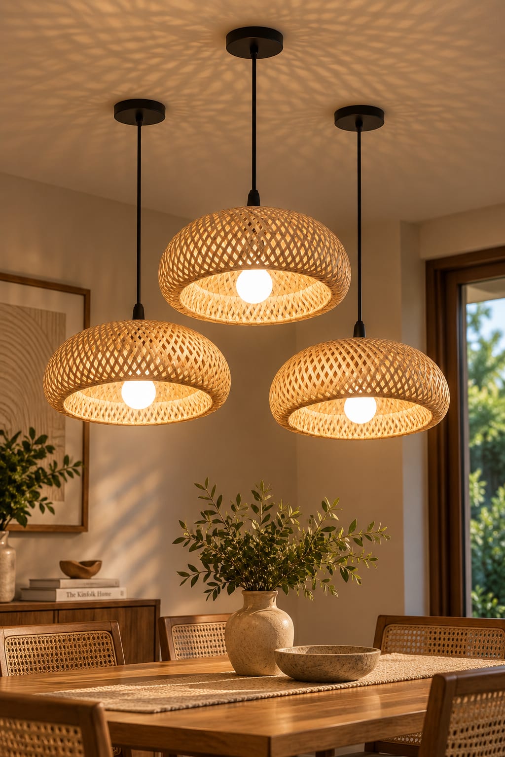 Halo Weave Rattan Pendant Light