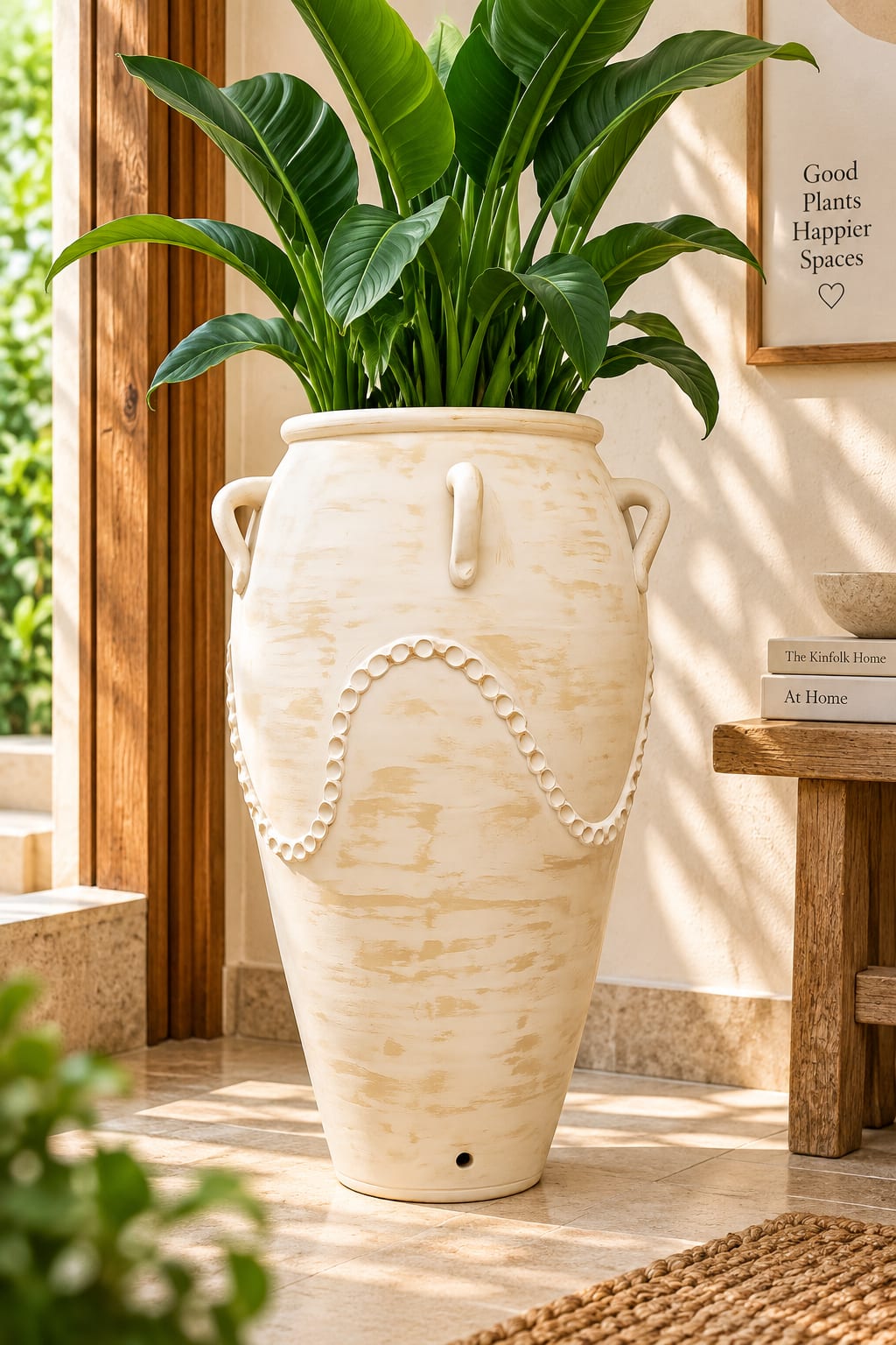 Amara Heritage Beaded Floor Planter
