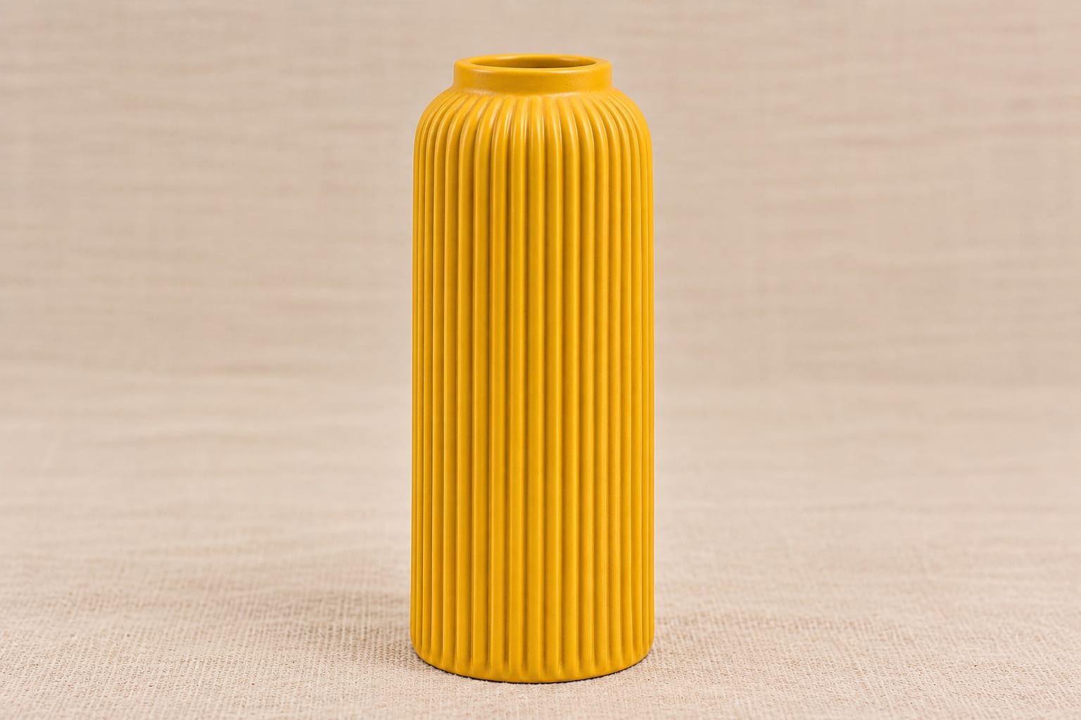Sunbeam Ribbed Ceramic Vase