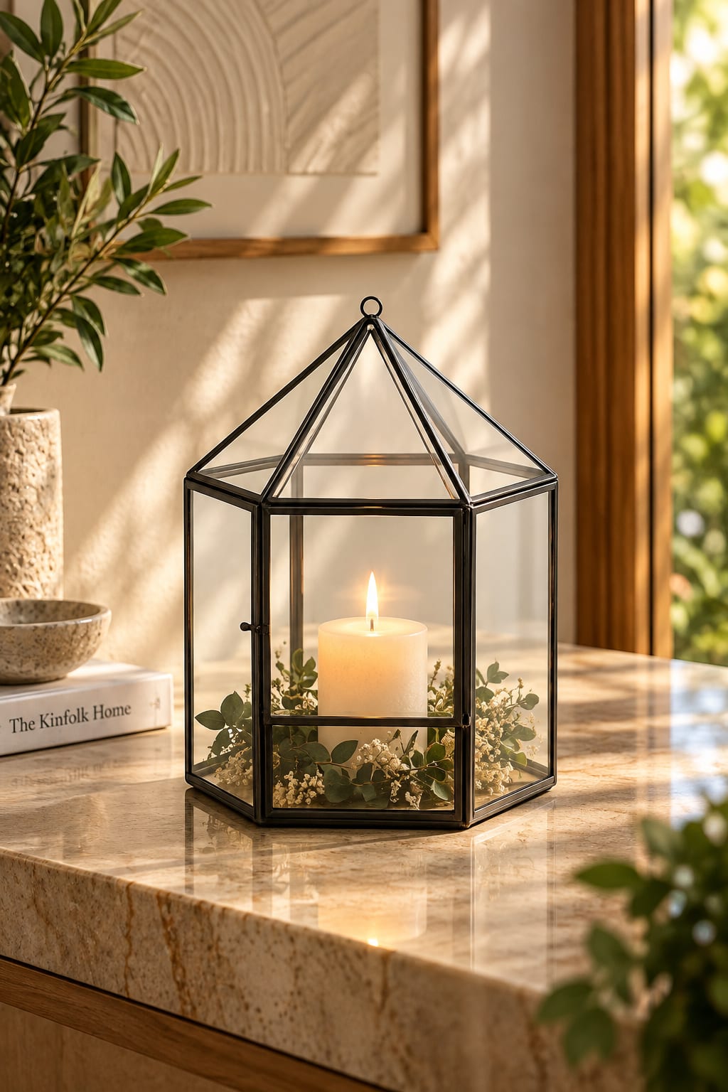 Noir Haven Glass Lantern