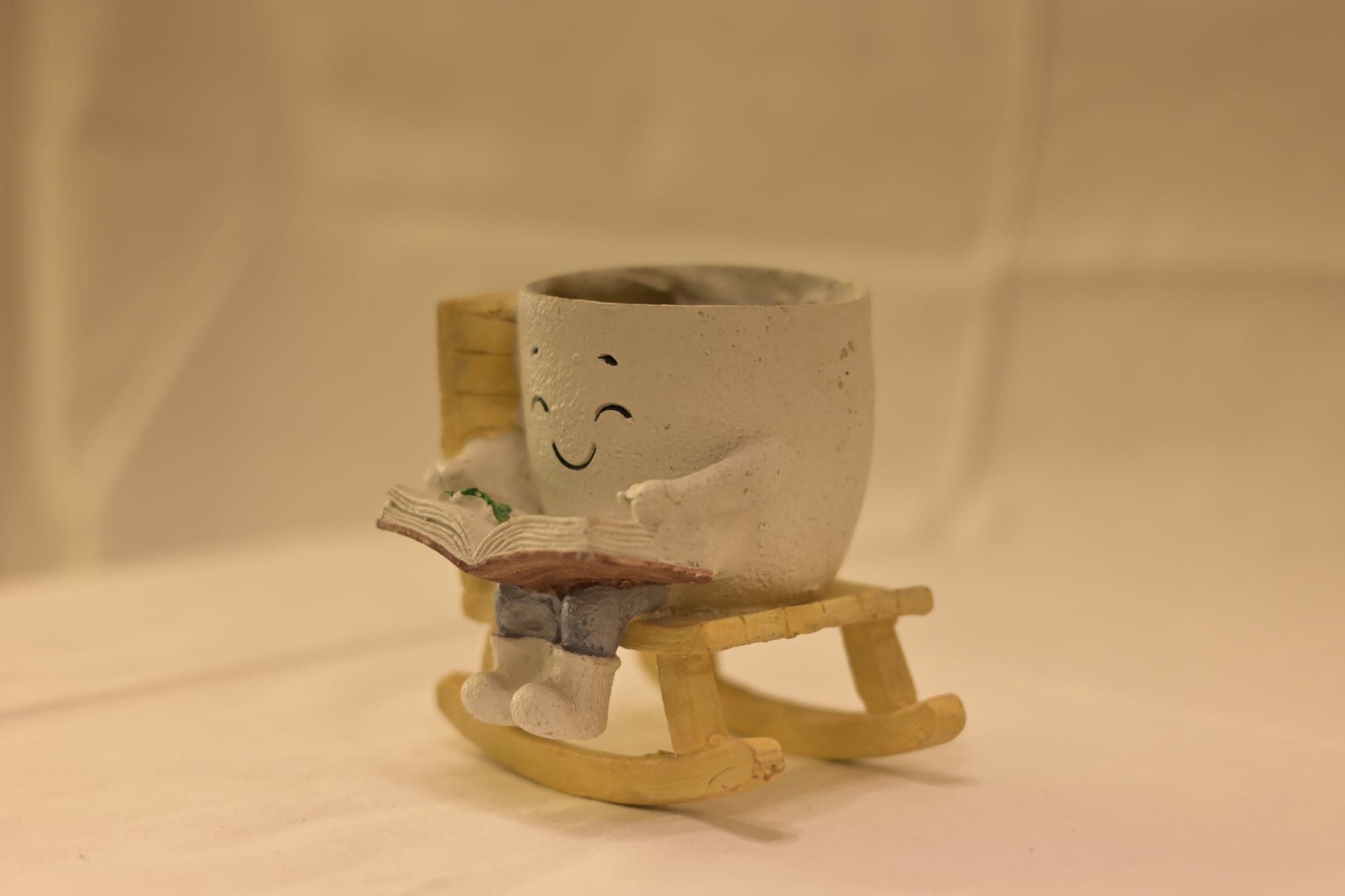 Cozy Reader Rocking Chair Planter