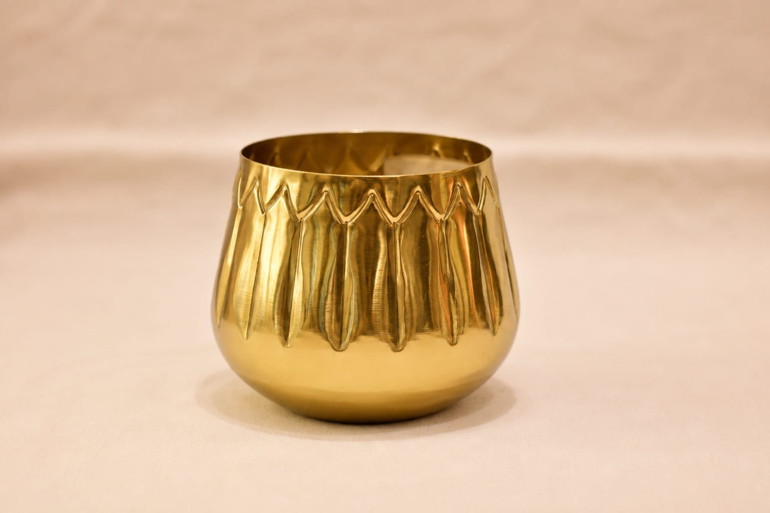 Golden Lotus Brass Planter