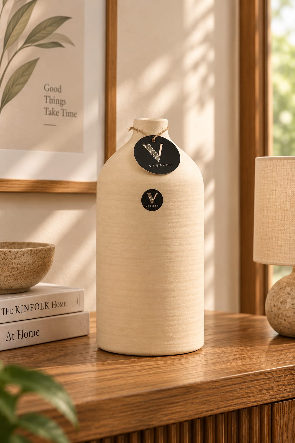 Ivory Monument Tall Ceramic Vase