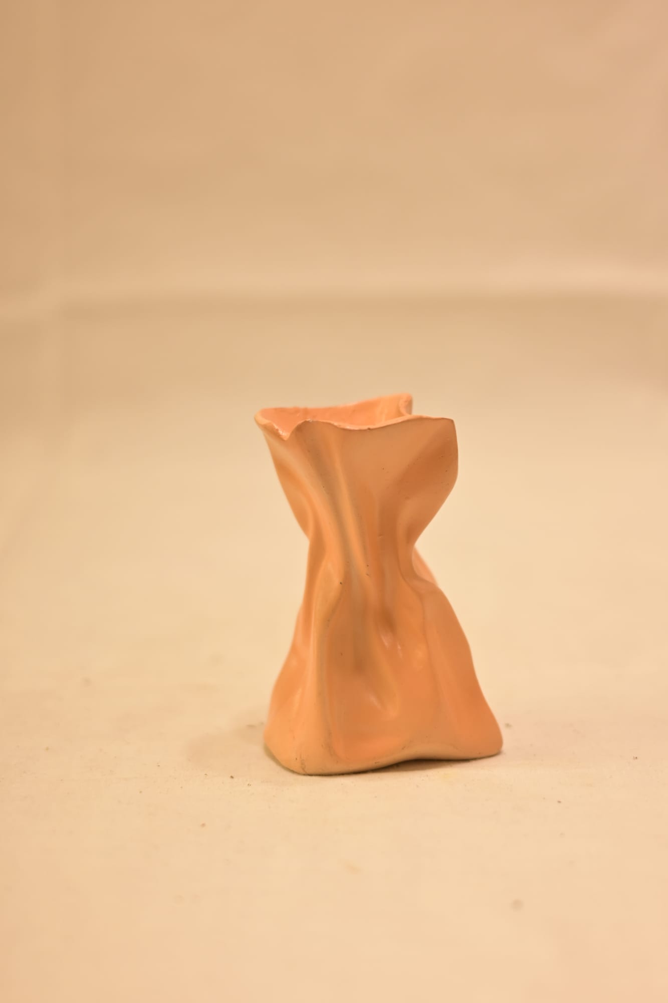 Peach Drape Sculptural Vase
