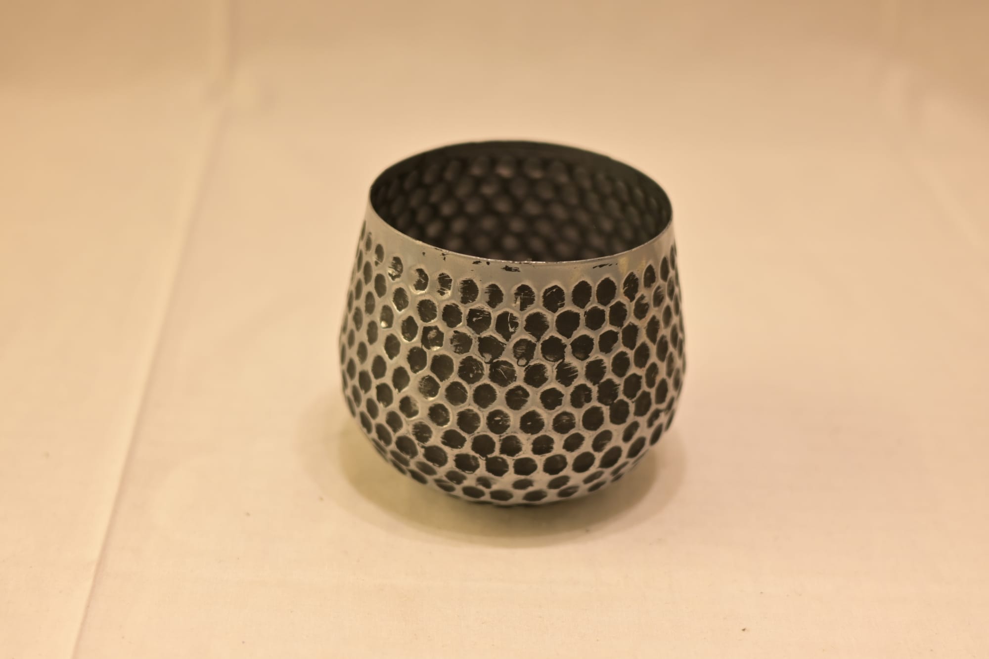 Antique Dot Hammered Metal Planter