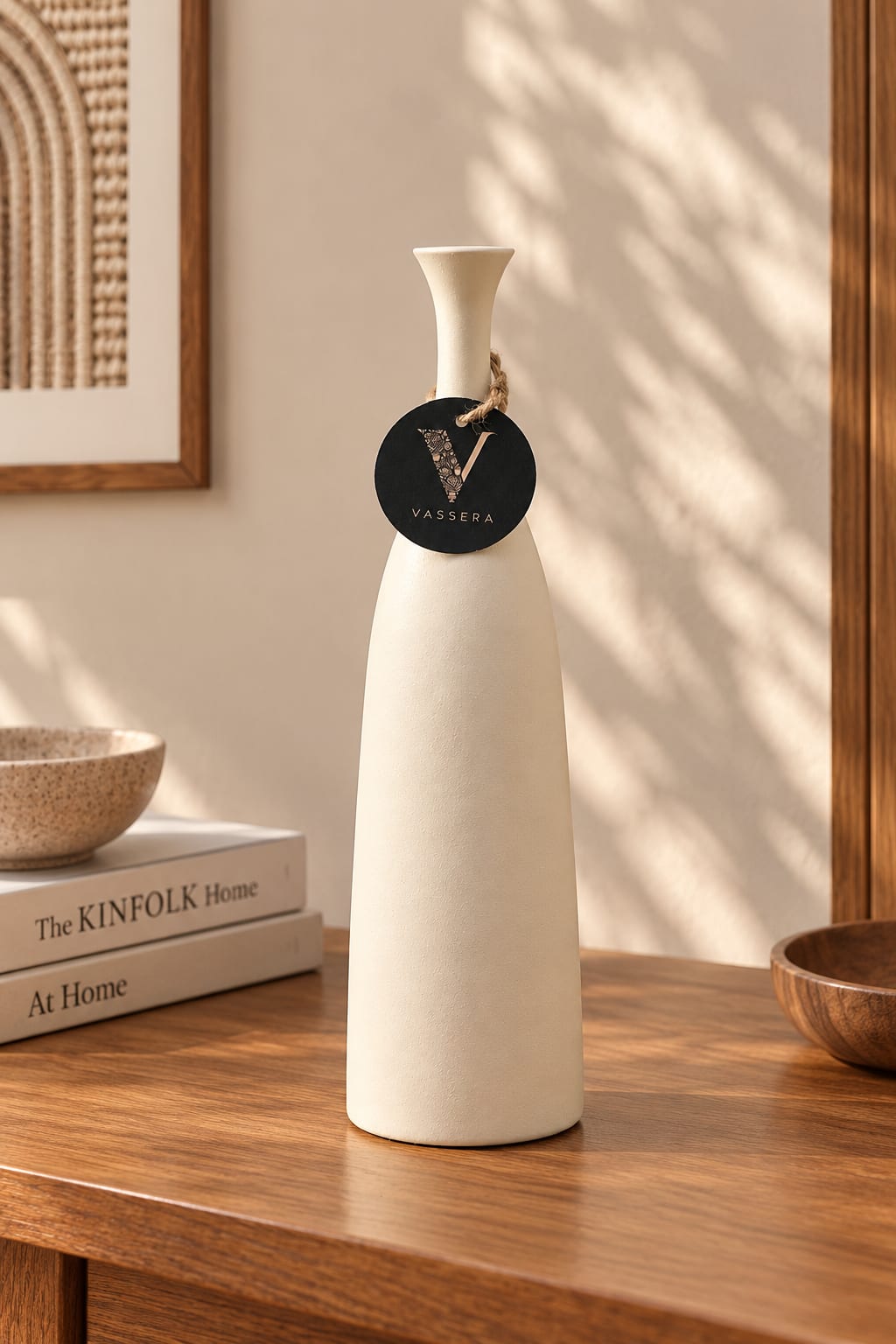 Espresso Silhouette Tall Ceramic Vase