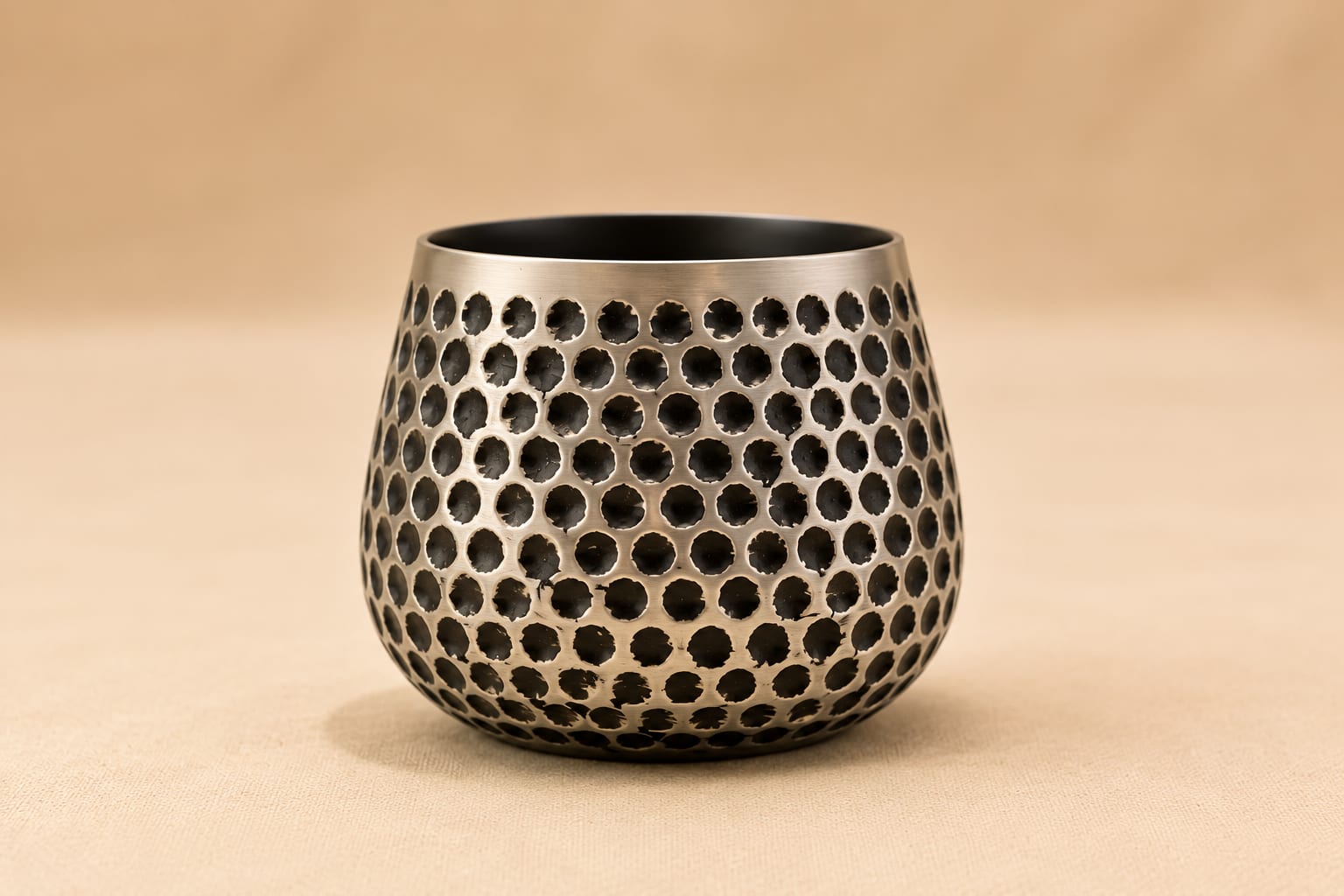Antique Dot Hammered Metal Planter