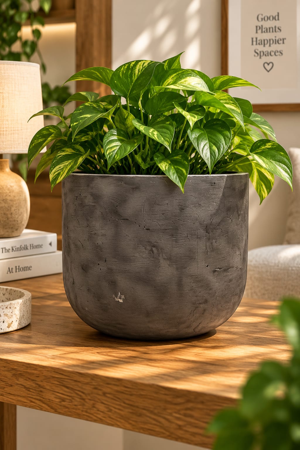 Graphite Earth Textured Planter