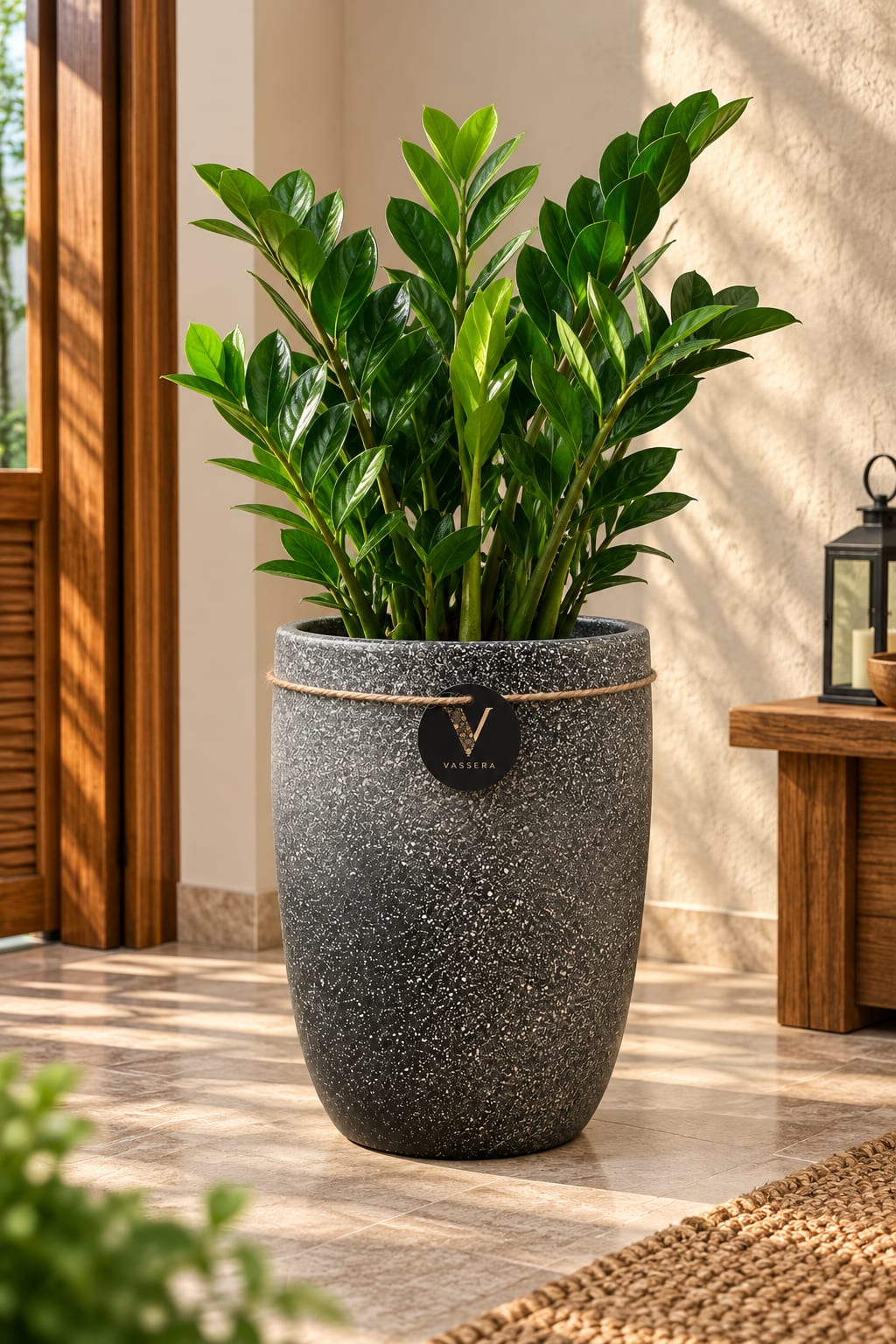 Charcoal Granite Speckle Planter