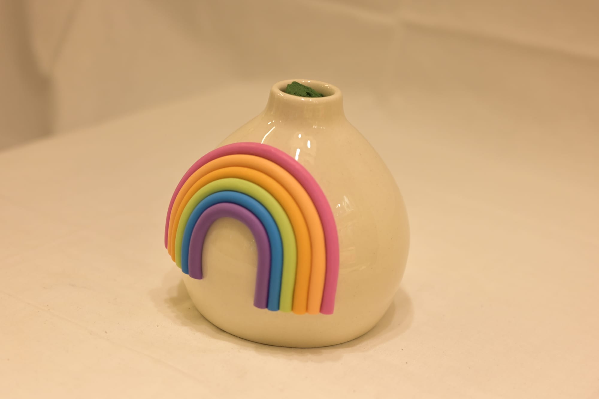 Happy Rainbow Ceramic Vase