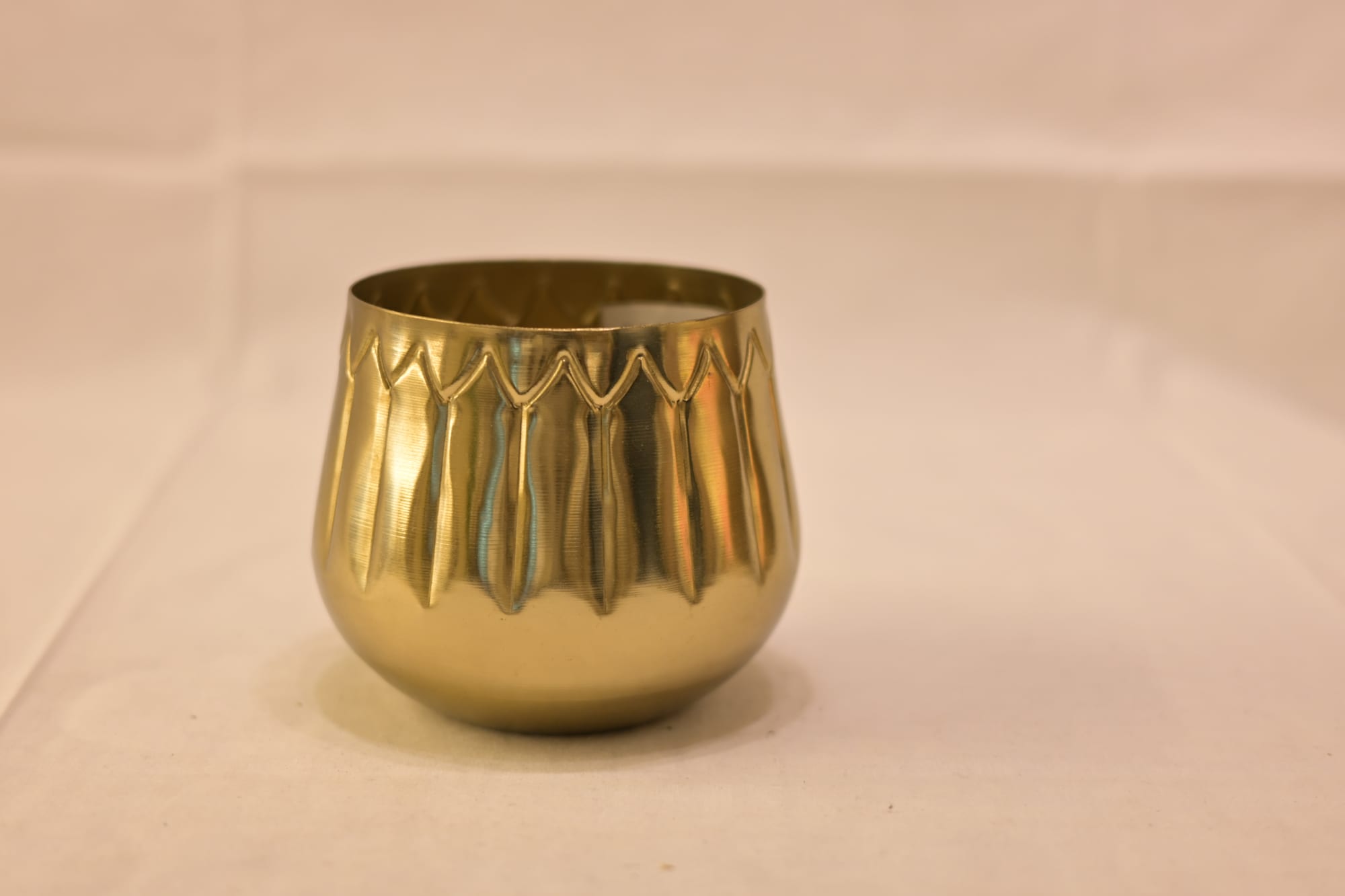 Golden Lotus Brass Planter