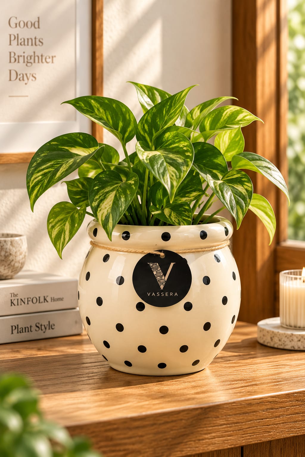 Monochrome Dot Ceramic Planter Trio