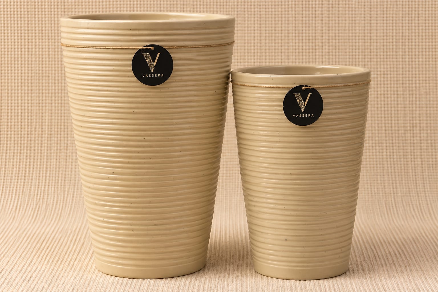 Bronze Ember Fluted Ceramic Planter