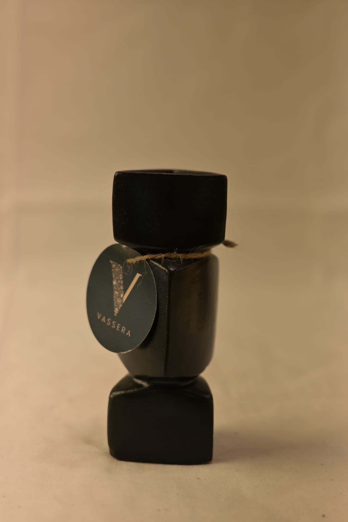 Noir Totem Geometric Vase
