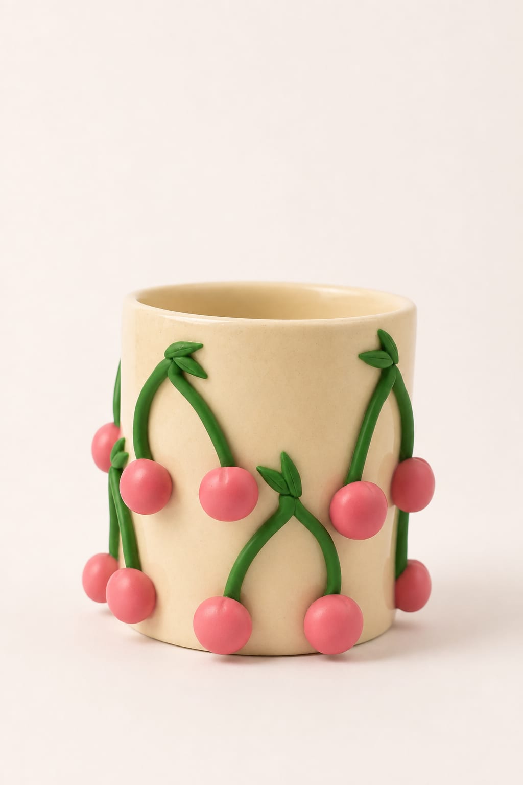 Cherry Vine Ceramic Cup