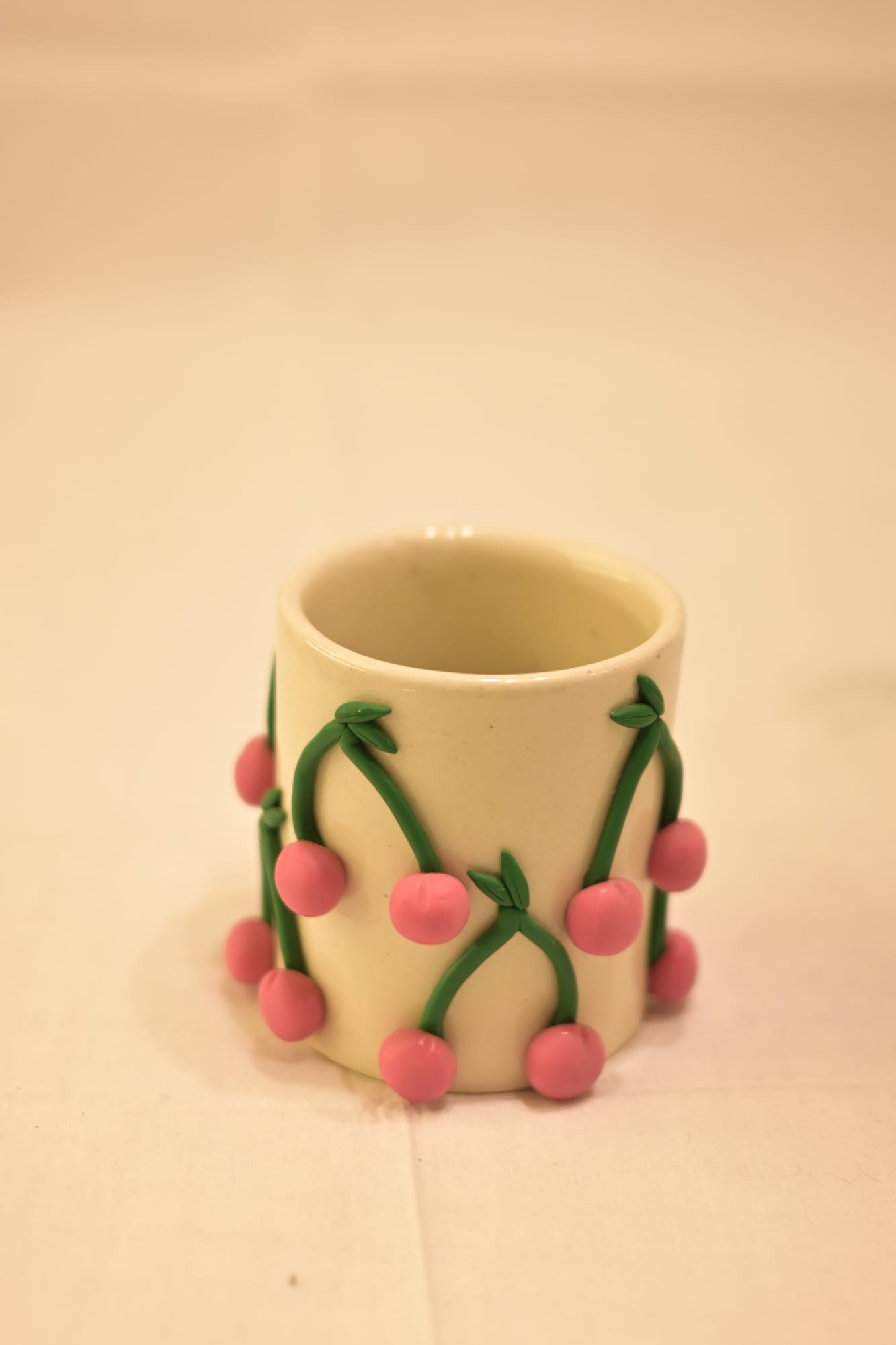 Cherry Vine Ceramic Cup