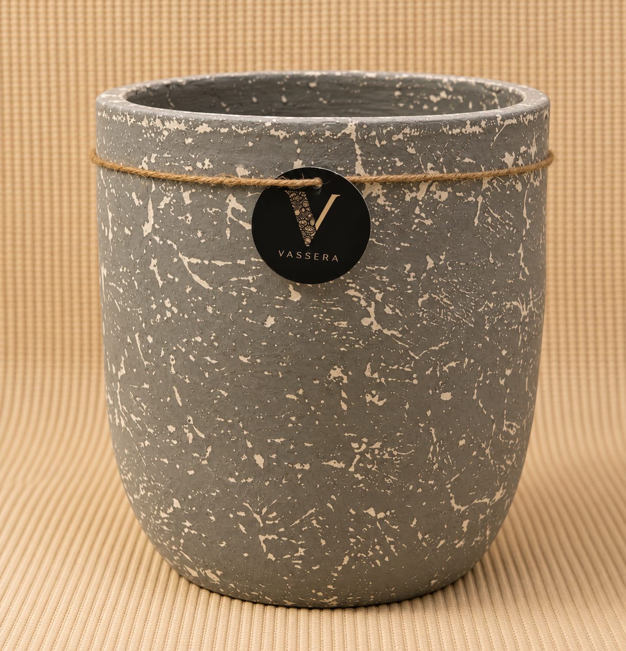 Stone Mist Distressed Ceramic Planter