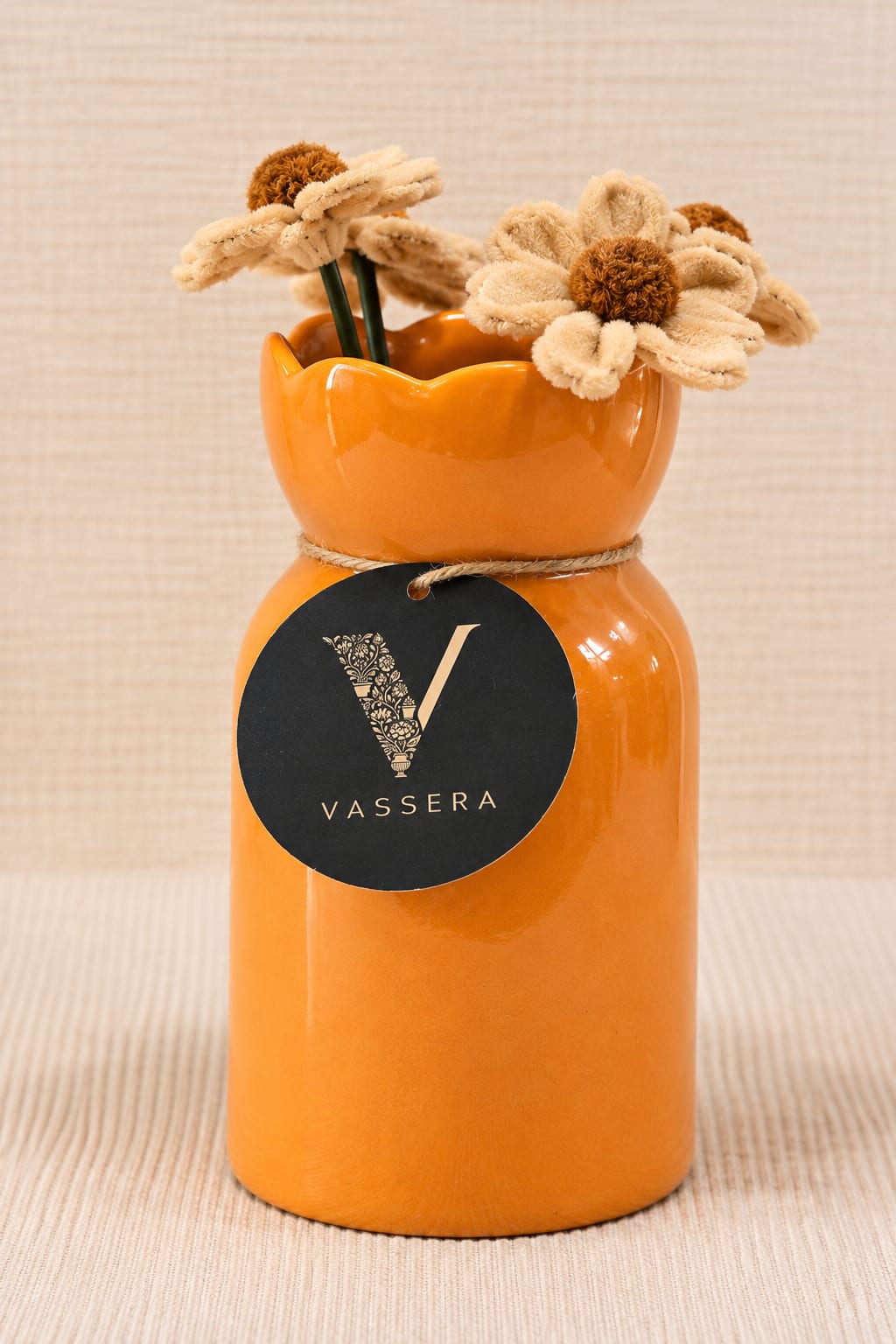 Marigold Petal Ceramic Vase
